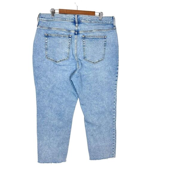 J. Crew Essential Straight Cropped Jeans Womens 35 Light Blue High Rise Raw Hem - Picture 5 of 16